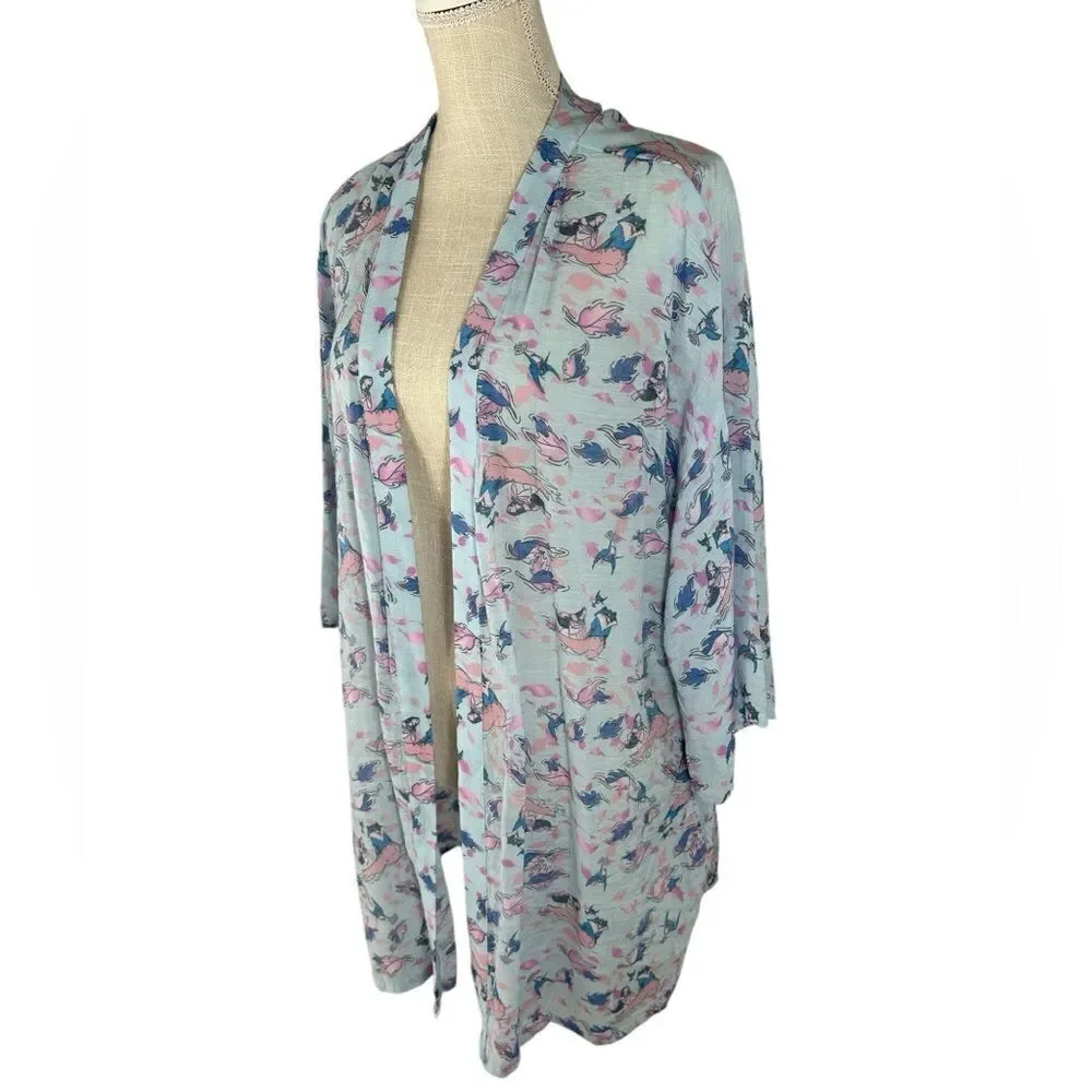 Disney Women’s Blue & Purple Pocahontas Colors Of The Wind Open Front Kimono - Picture 4 of 7